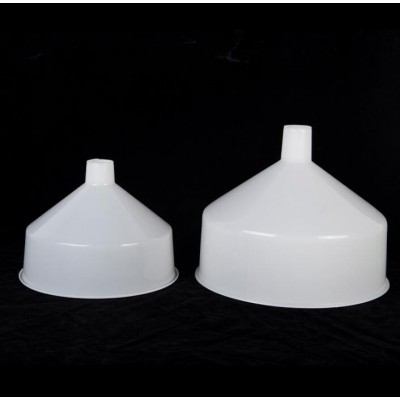 White Large Diameter Industrial Filter Funnel / Household Wine Funnel / Kitchen Plastic Tool